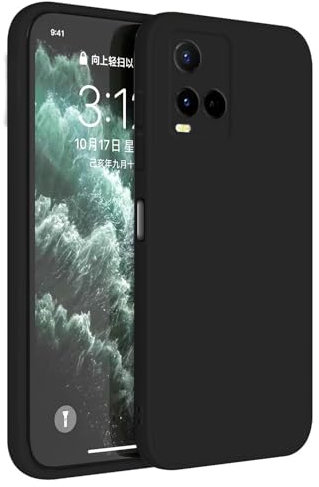 Topme Handyhülle Hülle Fur vivo Y21 / vivo Y21s / vivo Y33s 4G (6.51 Inches) Case Schutzhülle, Hautschutz Aus TPU Silikonhülle - Schwarz