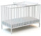 WEBABY - Cuna bebé con cambiador madera - Blanco - 60 x 120
