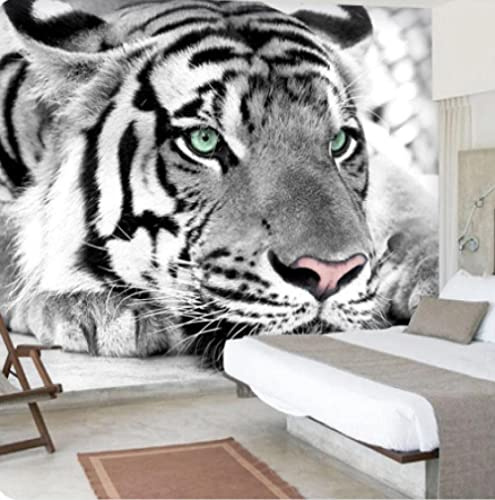 COJIC Animal Tiger Wall Murals Wallpaper for Bedroom 3D Wall Sticker Art Murals, Waterproof DIY Wall Decor for Bedroom Living Room Classroom Offices Home Decoration 200 (W) x 150 (H) cm