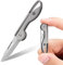 KeyUnity KK05 Mini coltello tascabile in titanio per l'uso quotidiano - Lama pieghevole affilata come un rasoio, strumento EDC leggero per il campeggio
