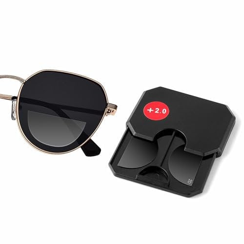 Connextion Bifocal Lens Reader for Sticking, Self-Adhesive Bifocal Reading Lenses 2.0, Reusable Magnification Reading Lenses for Sunglasses, Glasses, Safety Glasses, Ski Glasses, Open