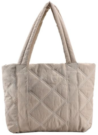 TIAASTAP Puffy Tote Bag für Damen Puffer Bag Handtasche Groß Umhängetasche für Damen Schultertasche Shopper Damen Große Hobo Bag Puffer Tote Bag mit Reißverschluss Stofftasche Beuteltasche