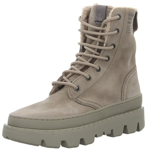 Satorisan - Unalome Laces Premium Wool - High-top Damen - Vintage Leder Stiefel Bequem, Nachhaltig und Dauerhaft - Farbe Adventure Grey - Größe 36