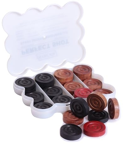 KD SISCAA Carrom Coin Carrom Board Accessory Approved & Used in National Tournament Carrom Board by Carrom Federation of India (Perfect Shot)