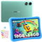 OUKITEL OT6 Kinder Tablet 10 Zoll mit WiFi-6, 16GB RAM + 64GB ROM Android 13 Tablet Kids 8000mAh Akku Tablet für Kinder mit Tragbarem Griff und Sturzsicherer Hülle BT5.0/TÜV/Widevine L1 Grün