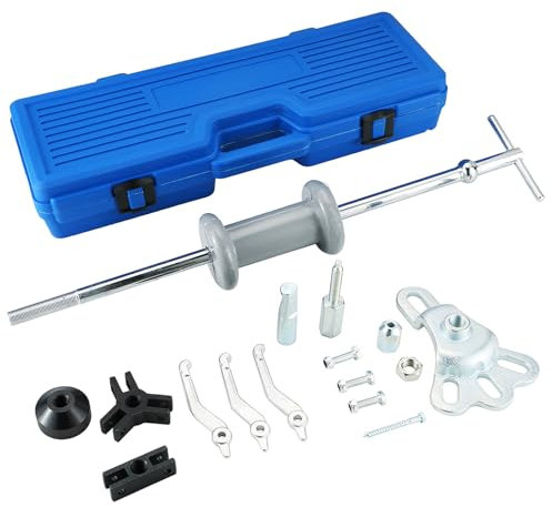 DASBET 17PCS Slide Hammer Puller Set Slide Hammer Dent Hub & Bearing Puller Tool Kit 2/3 Jaw External Internal Cars Trucks Puller Set