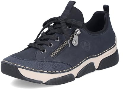 Rieker Baskets basses pour femme 45973, Chaussures basses pour femme, Bleu 15, 38 EU
