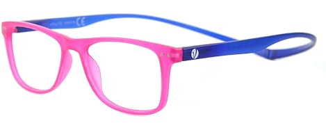 Vitallite 499 Lesebrille mit Anti-Blaulicht, entspiegelten Gläsern und langen Bügeln für sicheren Sitz, Pink-Blau, +1.50, Unisex