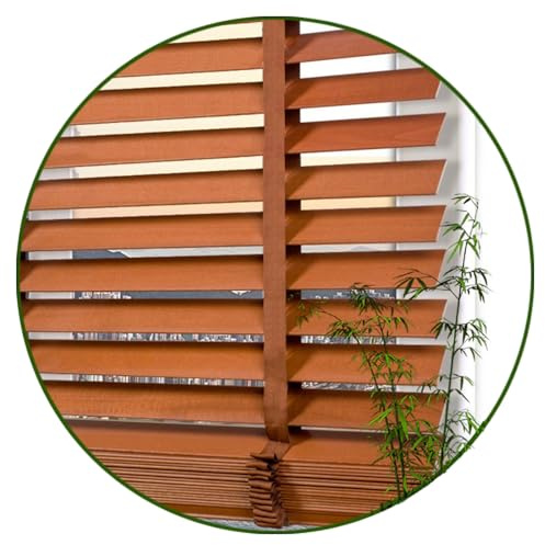 Persiana Veneciana De Madera Auténtica 40x100cm,90x120cm,120x150cm,130x200cm,Persianas Horizontales,Persianas De Madera Lamas De 50mm,Persianas De Privacidad Opacas,WxH-125x220cm/49x87in