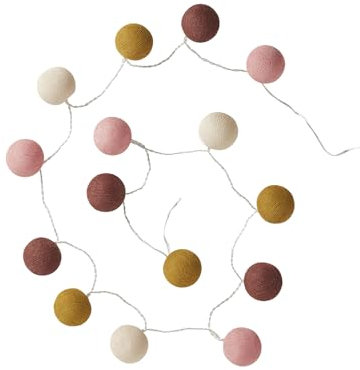 VERTBAUDET Guirlande boules lumineuse avec interrupteur rose TU
