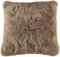 Lammfell Kissenbezug Taupe ca. 50 x 50 cm aus echtem isländischem Lammfell Schaffell Kissen Fellkissen