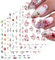 GZMAYUEN 9 Blätter Nagelaufkleber Blumen 3D Selbstklebend Nagelsticker Fingernagel Nailart Sticker Nagel Deko Nageldesign