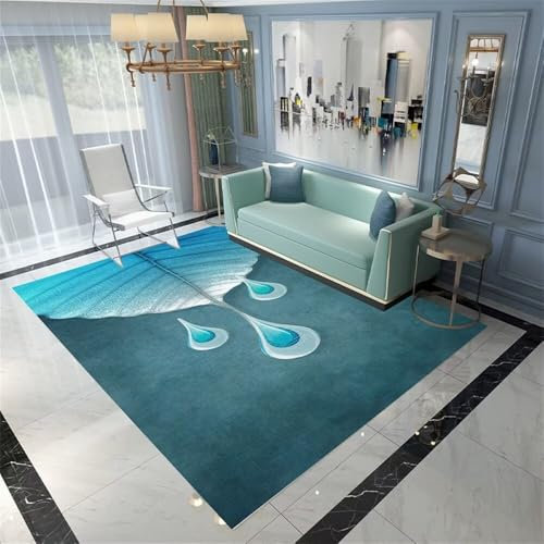 RUGMRZ Schlafzimmer Teppich Läufer Abstrakte und minimalistische Innendekorationsteppiche mit rutschfesten, fleckenbeständigen kurzen Haaren Teppiche Gegend Living Room Rug Piano Teppich 50X80CM