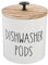 Alipis Dishwasher Storage Box Holder Container Desktop Decor Birthday Decoration for Girl Laundry Tablets Fall Decor for Kitchen Dispenser Laundry Tablet Storage Tin White Wood