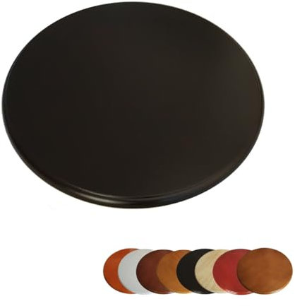 Plato Giratorio De Madera Redondo, Gran Bandeja De Servicio 60 cm 70 cm 80 cm Centro De Mesa De Comedor Redondo, Bajo Nivel De Ruido(Black,60CM/24)