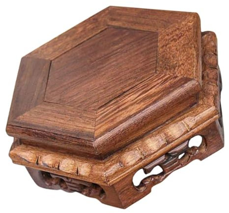 Toyvian Holzsockel Für Teekanne Geschnitzter Orientalischer Ständer Holzständer Als Vasenständer Tischständer Zur Präsentation Rustikaler Deko-ständer