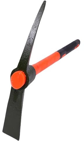 Garden Pick Mattock Fiberglass Handle for Soil Breaking Planting Camping Landscaping Home Excavation Trail Maintenance
