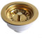Escurridor de fregadero de cocina de acero inoxidable de 114 mm con elegante colador chapado en oro para una eliminación eficiente de residuos