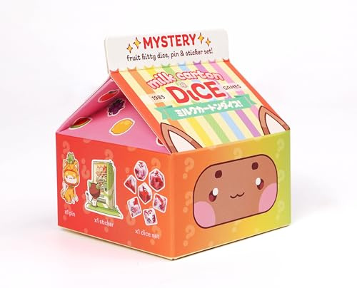1985 Games Mystery Dice, DND Set of 7 Polyhedral, Wide Range of Patterns (Milk Mystery Dice, Pack of 1)