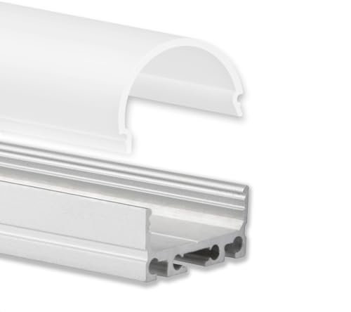 INNOVATE 2m LED Schiene - Aluminium U-Profil - Aluprofil für LED Stripes/Streifen - LED Kanal - ALU Leiste - 2000mm x 26mm x 12mm