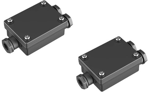 ledscom.de 2 Stück 2-fach Kabelverbinder für außen, IP68, Muffe für 6-8mm Kabel-Durchmesser