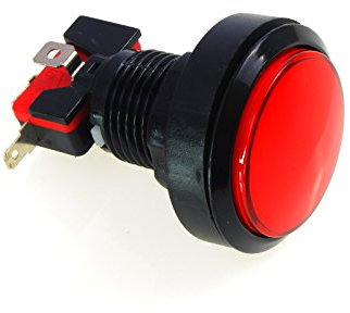 45mm Arcade Style Big Round Push Button (Red)