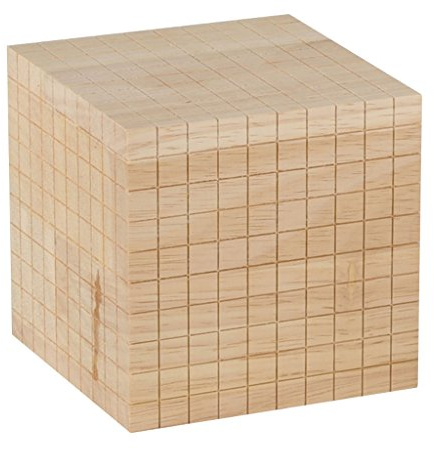 Würfelsatz - Zehnersystem aus Holz - Tausender-Block, Dienes-Material I Wiemann Lehrmittel
