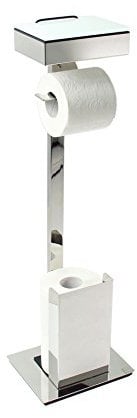 Feuchttücherbox/Rollenhalter Edelstahl hochglänzend- Kombination - WC Garnitur - Made in Germany