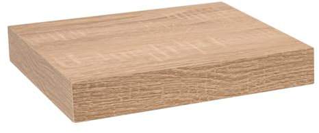 Velano - Bücherregal Wand - Wandregal - Regal Wand - Schweberegal - Hängeregal - Regalbrett - 1 Stück, 23.5x23.5 cm, Sonoma-Eiche - Regale für Küche, Badezimmer, Wohnzimmer, Schlafzimmer - FS