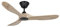 CasaFan Deckenventilator 312218 ECO Genuino 122 Massivholz natur/schwarz matt lackiert
