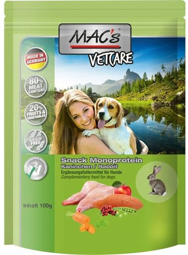 MAC's Dog Vetcare Monoprotein Snack mit Kaninchen 100g