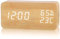 VORRINC Wecker Digital Holz, Wecker Holzoptik mit 3 Alarm/Datum/Temperaturanzeige / 3 Helligkeit, Tischuhr Digital,Wecker Holz mit Zwei Anzeigemodi und Stromsparmodus(Batterie Nicht Enthalten)