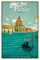 Metall Schild 20x30cm Urlaub Plakat Venice Venezia Venedig Retro Blechschild