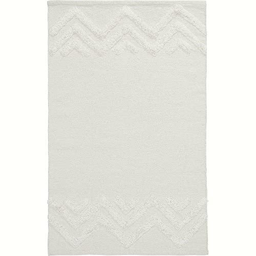 svanefors Teppich Badematte Läufer in Off White 60 x 90 cm Skandi Nordic Landhaus
