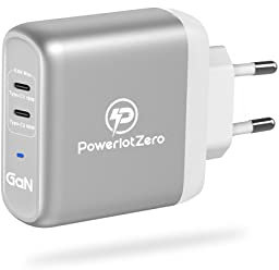 USB C Ladegerät Netzteil Power Adapter - PowerlotZero 63W Wandladegerät Netzstecker 2 Port PD Laptop Schnellladegerät 60W Ladestecker für MacBook Pro Dell iPhone 14 13 Pro Max Plus iPad Pro Air Pixel
