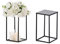 Sziqiqi 40cm Schwarz Vase mit Platte Hochzeit Mittelstücke für Tischdekoration – 2 Stück Hoch Vase Geometrische Blumenständer Metall Vasen Bodenvasen für Geburtstag Jubiläum Empfang Verlobung