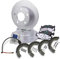ATEC Germany Bremsenset Hinterachse inkl. Bremsscheiben Ø 300 mm Belüftet + Bremsbeläge Hinten + Bremsbacken Kompatibel mit BMW X1 (E84)