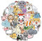 Dishaur 50PCS Cute Animal Water Bottle Stickers for Kids, Vinyl Waterproof Hydroflask Skateboard Phone Laptop Stickers