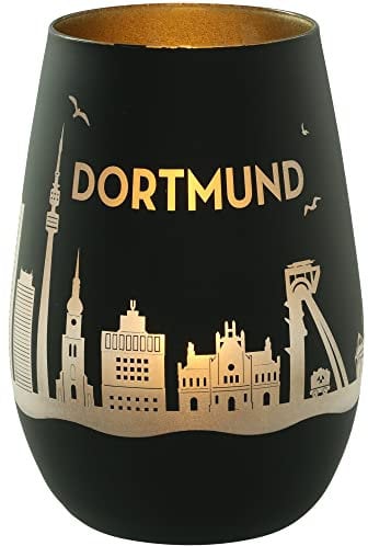 Goodtimes Windlicht Dortmund Skyline (Schwarz & Gold)