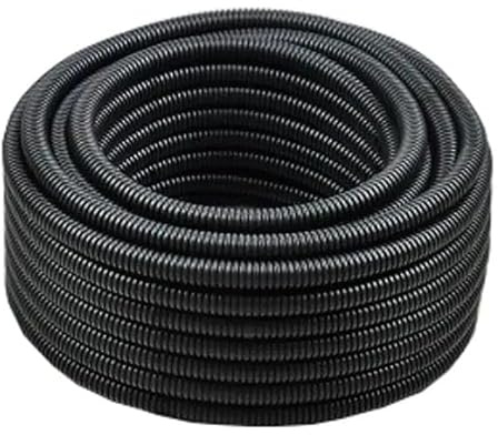 Generico Tubo corrugato nero matassa da 50 metri diametro 20 mm