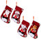 Norhogo 4 Stück 3D Nikolaussocke Weihnachtsstrümpfe, Groß Nikolausstrumpf Nikolaus Strumpf zum Befüllen & Aufhängen Weihnachtsdekoration für Kamin, Wand, Treppe, Weihnachtsbaum, 22 * 16 cm