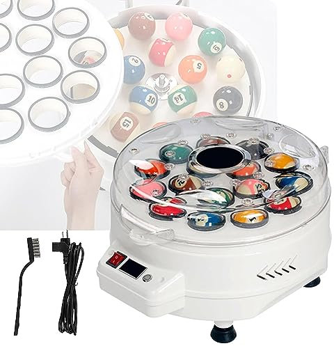 ZYLDDS Billiard Ballistische Ballpoliermaschine, Billard Ball Cleaner Machine Pool 16/22 Bälle Automatischer Billardball -Reiniger für Zuhause und professionelle Verwendung,22balls