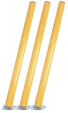 Pied Meuble Bois,pour Canapé, Pieds Table Basse Avec Plaque de Montage, Vis et Tapis Antidérapants,petite table ronde, table carrée, bureau (50CM,3pcs-Tilt)