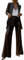 shownicer Damen Pailletten Anzug Zweiteiliger Blazer und Hose Business Hosenanzug Slim Fit Streetwear Damenanzug 2 Stück Set Festlich Pailletten Sets A Schwarz XL