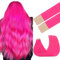 GOO GOO Tape in Hair Extensions Echthaar, Pink 10pcs 25g 45cm, Farbige Tape ins Echthaar Extensions, Silky&Soft Invisible Tape Ins, Straight Remy Hair Highlighted for Party