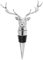 Ideen mit Herz Designer Bottle Stopper | Stag | Cork | Wine | Champagne | Drinks | 13 cm High | Silver, 011558