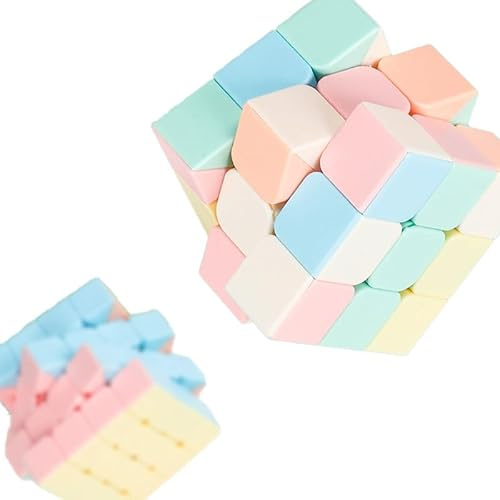 Shengshou Magic Puzzle Cube Pastell Farben, Aufkleber ohne Aufkleber, Macaron Serie Multicolor 3D Würfel Spielzeug (5.5cm 3x3x3 Cube)