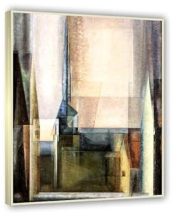 LZ6J8C9 Lyonel Feininger Bild Auf Leinwand-Champagner Rahmen-BerüHmte GemäLde Wandkunst- XII -Abstrakter Expressionismus Leinwand Wandkunst Bild 70x90cm(28x35 Zoll)