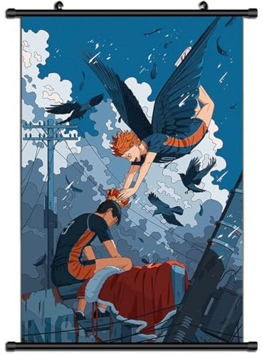 Zhongkaihua Haikyuu Poster, Gemälde, Stoff, hängende Schriftrolle, Wandkunst, Anime-Poster, Haikyuu Merch, Schlafzimmer, Heimdekoration