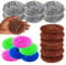 18Pcs Kitchen Scourers Set – Copper Coated Polypropylene Stainless Steel Scrubbers for Pots Pans Grills Non Scratch Dish Scrub Pads Heavy Duty Reusable Cleaning Tools